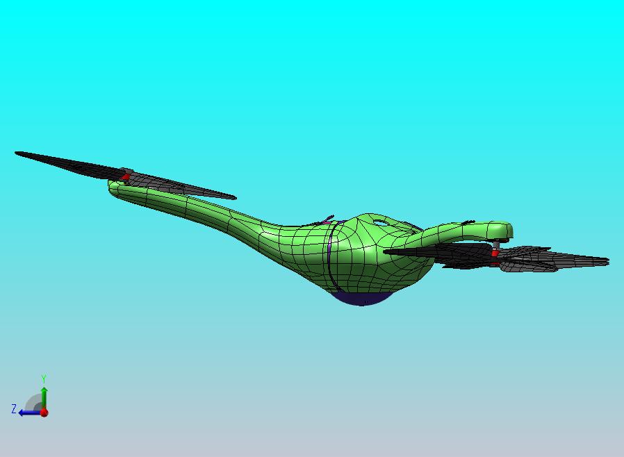 三轴无人机模型