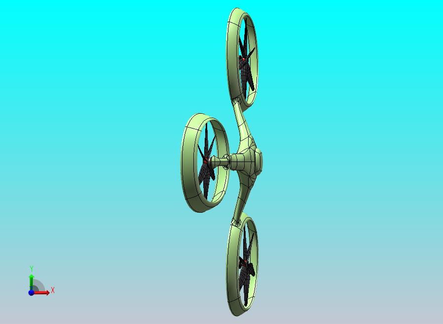 三旋翼无人机模型