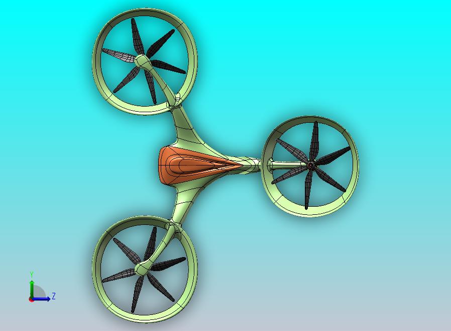 三旋翼无人机模型