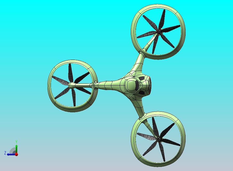 三旋翼无人机模型