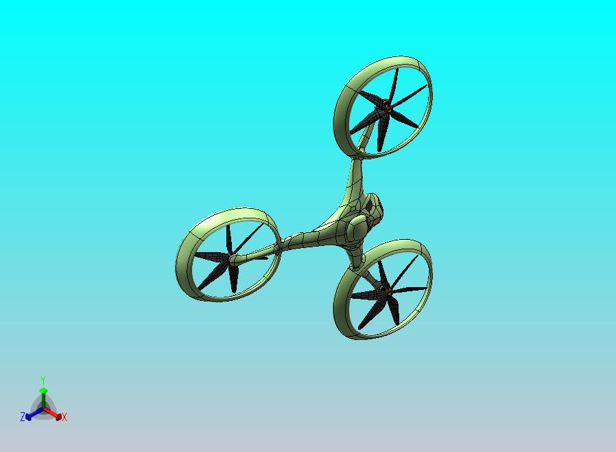 三旋翼无人机模型