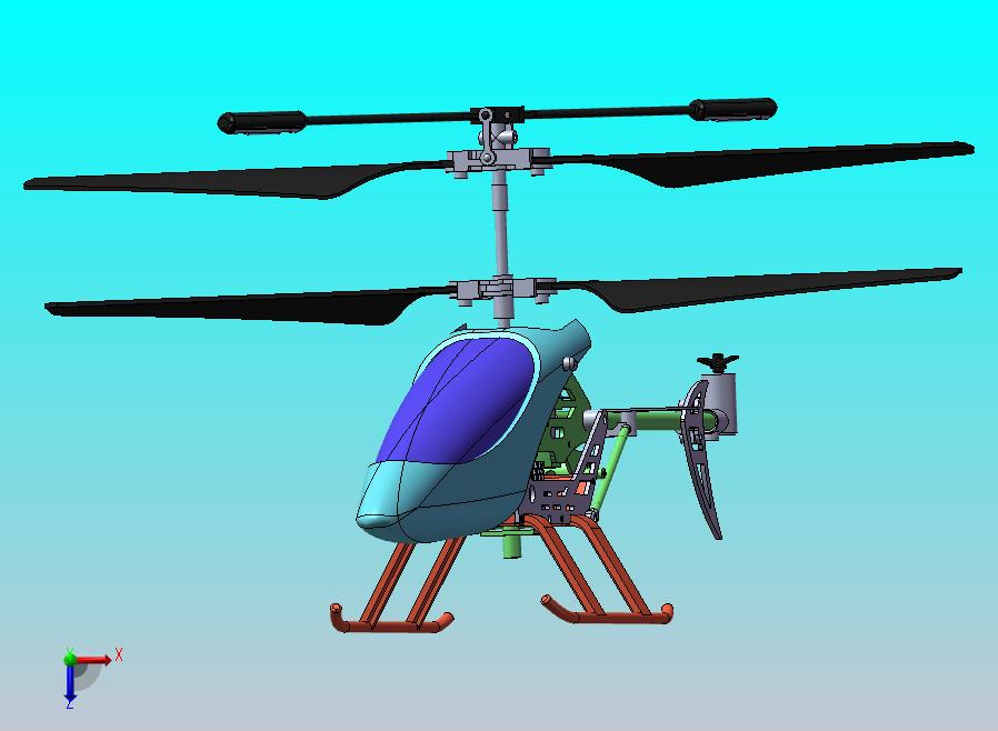 遥控直升机模型