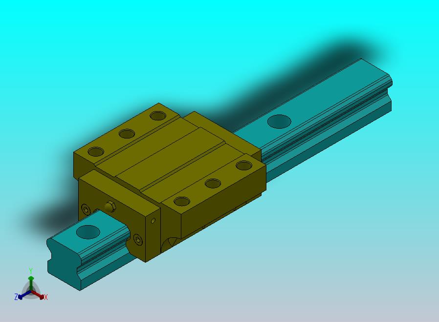 组装型滑块滑轨模型