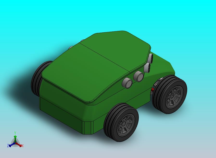 四轮遥控侦察车