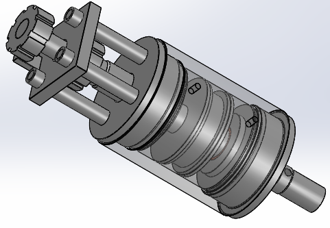 圆形双作用液压缸（带调节行程）140x45x50mm
