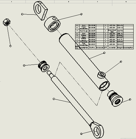 焊接式液压缸（前后安装）63x40x415 mm