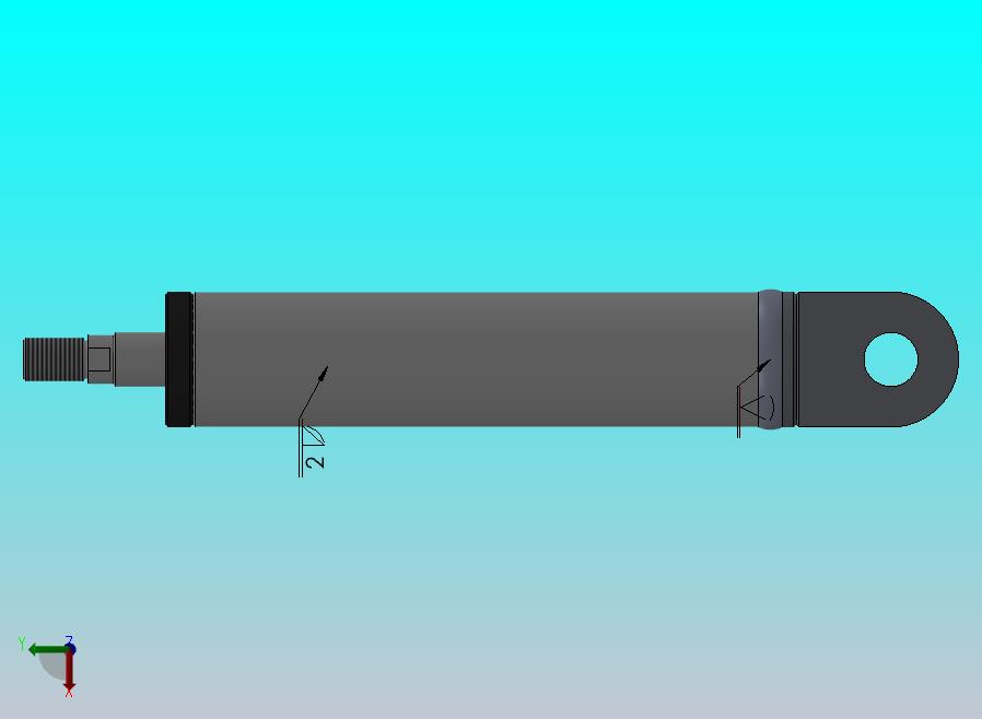 焊接式液压缸（后安装）40x20x130 mm