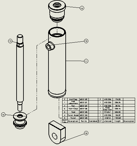 焊接式液压缸（后安装）40x20x130 mm