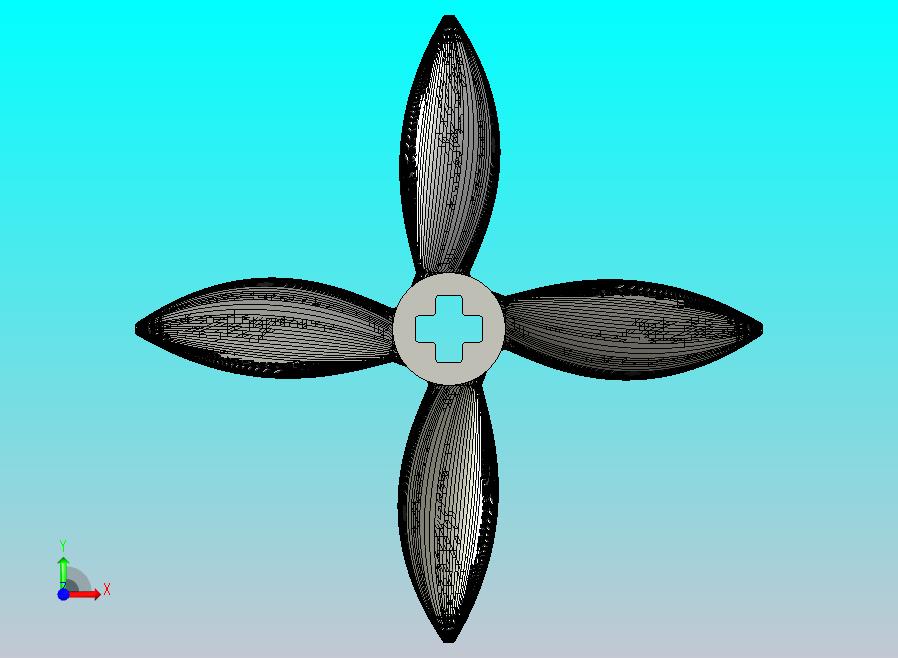 螺旋桨，4叶推进器