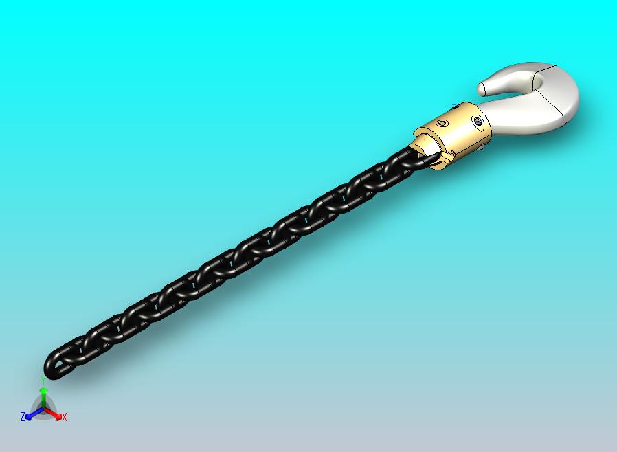 带防扭转功能的旋转链钩