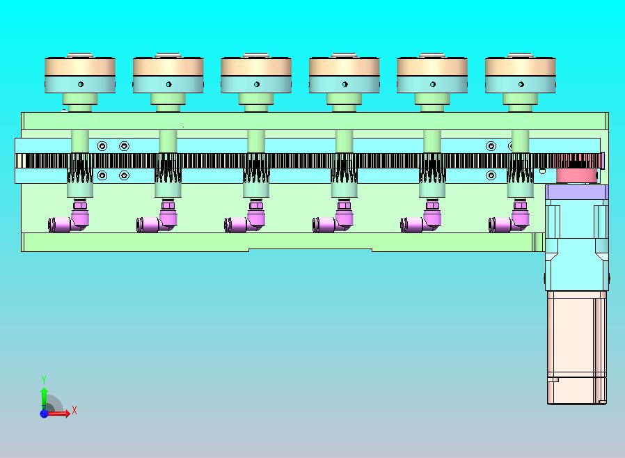 一拖六旋转机构