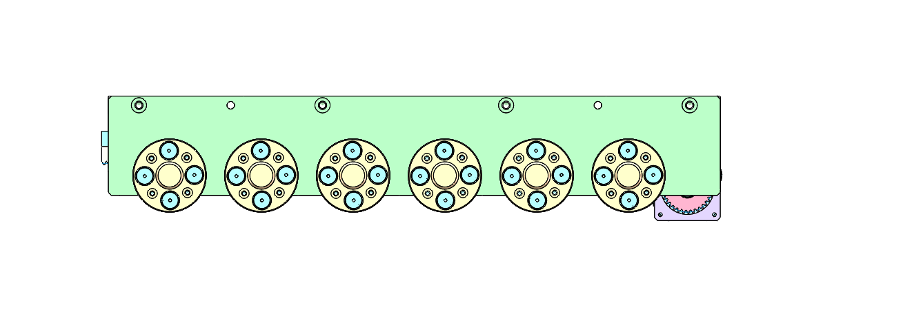 一拖六旋转机构