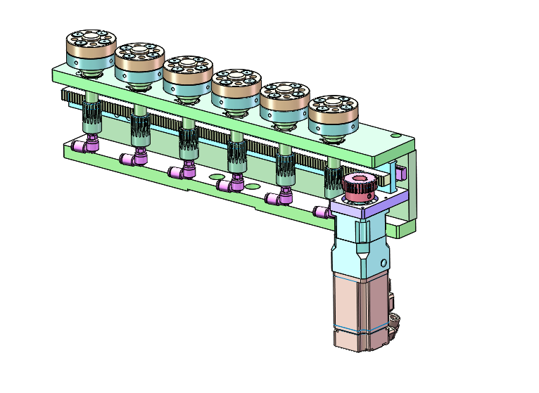 一拖六旋转机构
