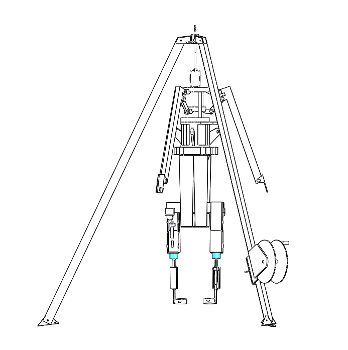 单层伞形井下救援机器人