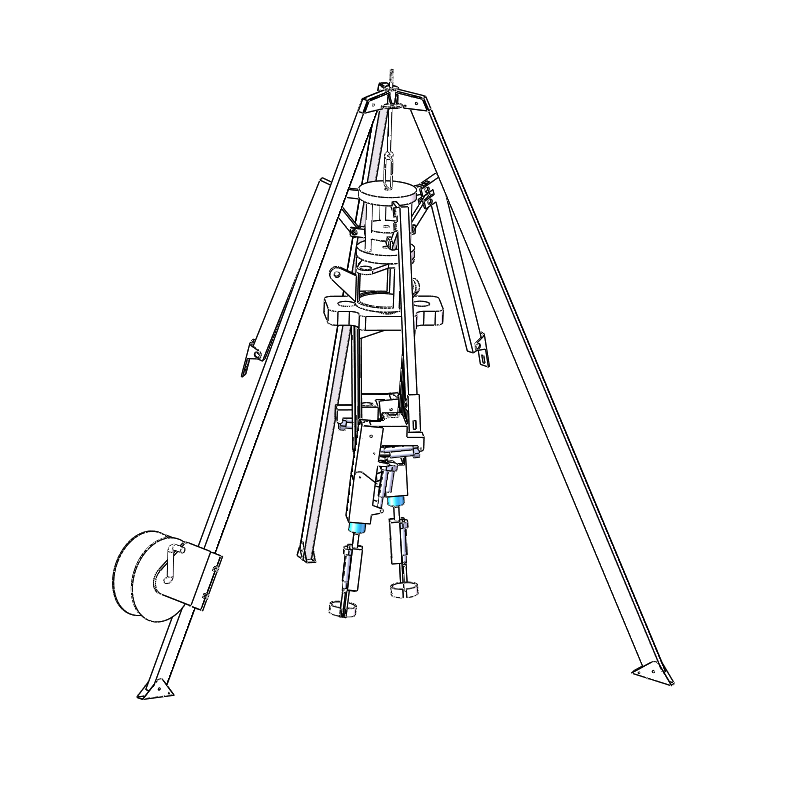 单层伞形井下救援机器人