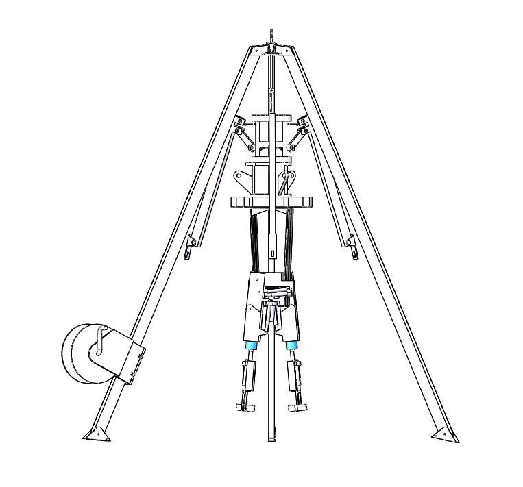 单层伞形井下救援机器人