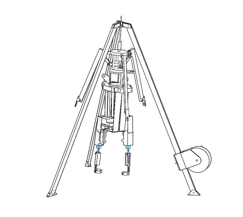 单层伞形井下救援机器人
