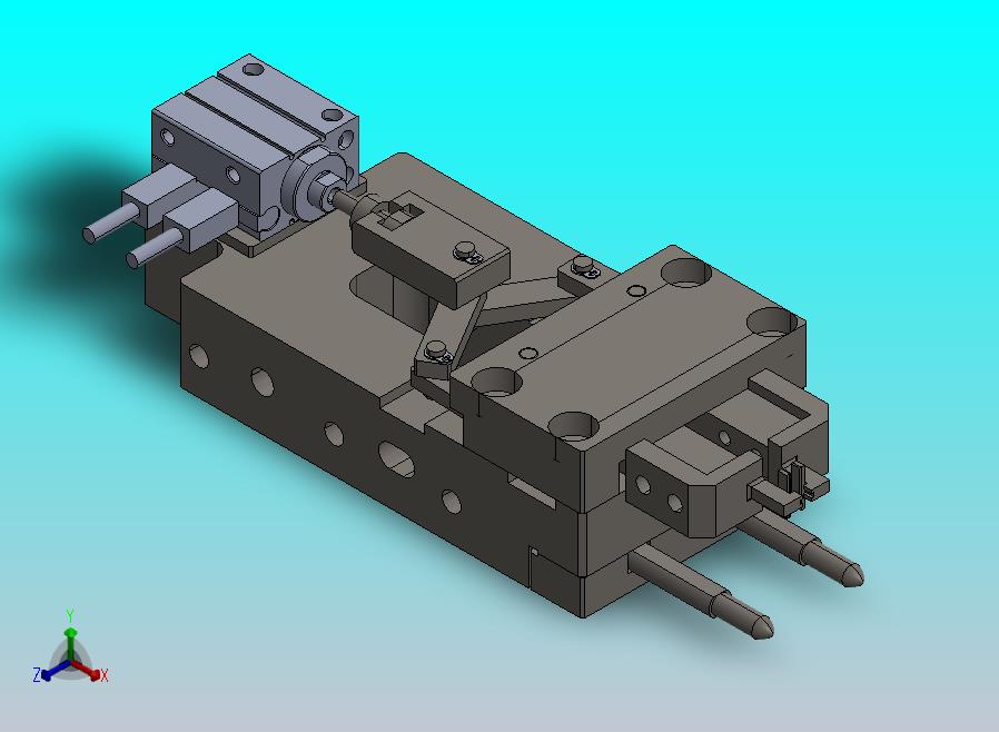 连杆机构的气动夹爪机构