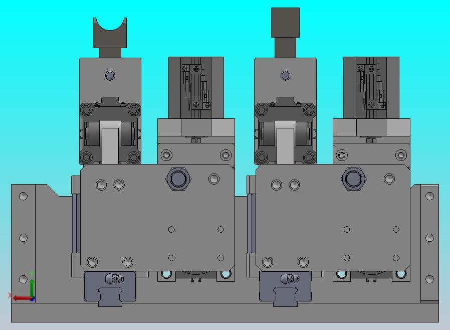连杆机构的气动压紧机构