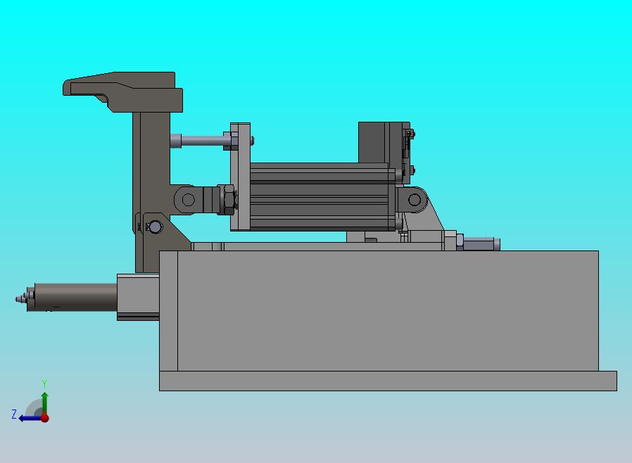 连杆机构的气动压紧机构