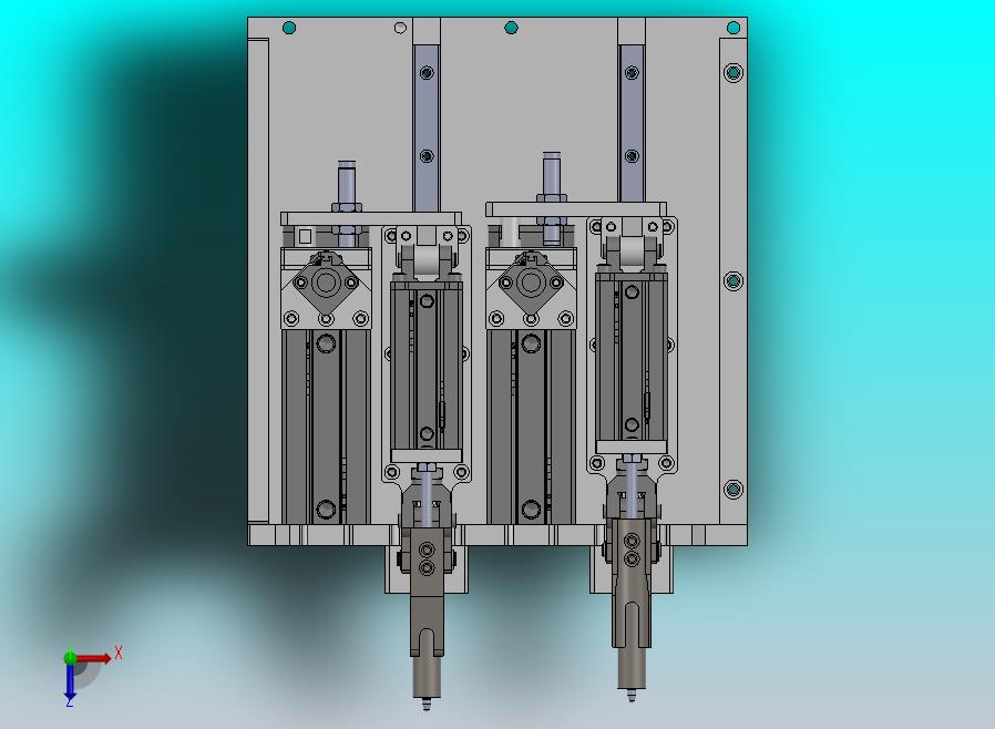 连杆机构的气动压紧机构