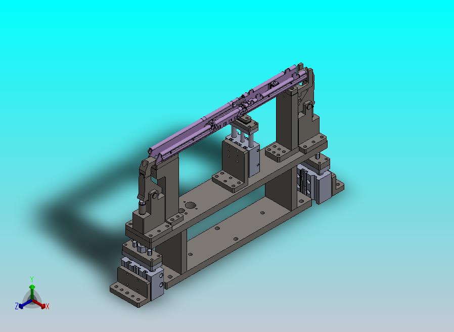连杆机构的气动定位压紧机构
