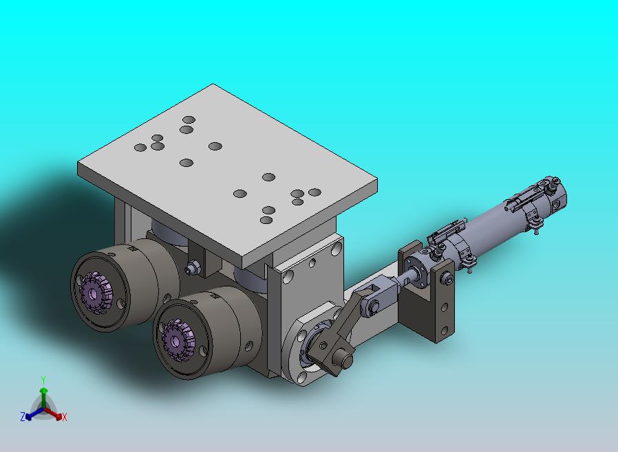连杆机构的气缸摆动机构