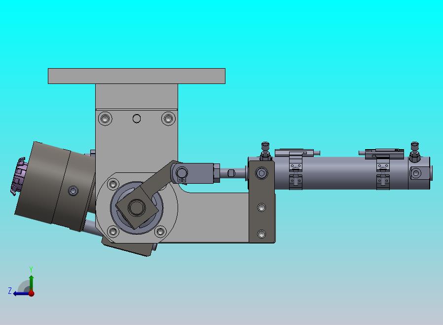 连杆机构的气缸摆动机构