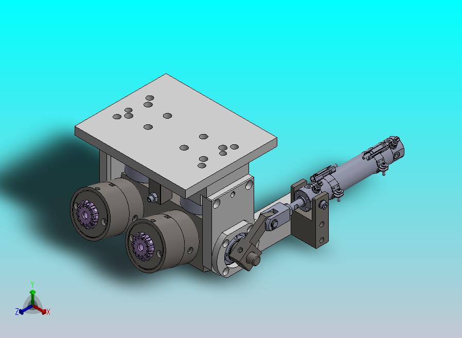 连杆机构的气缸摆动机构