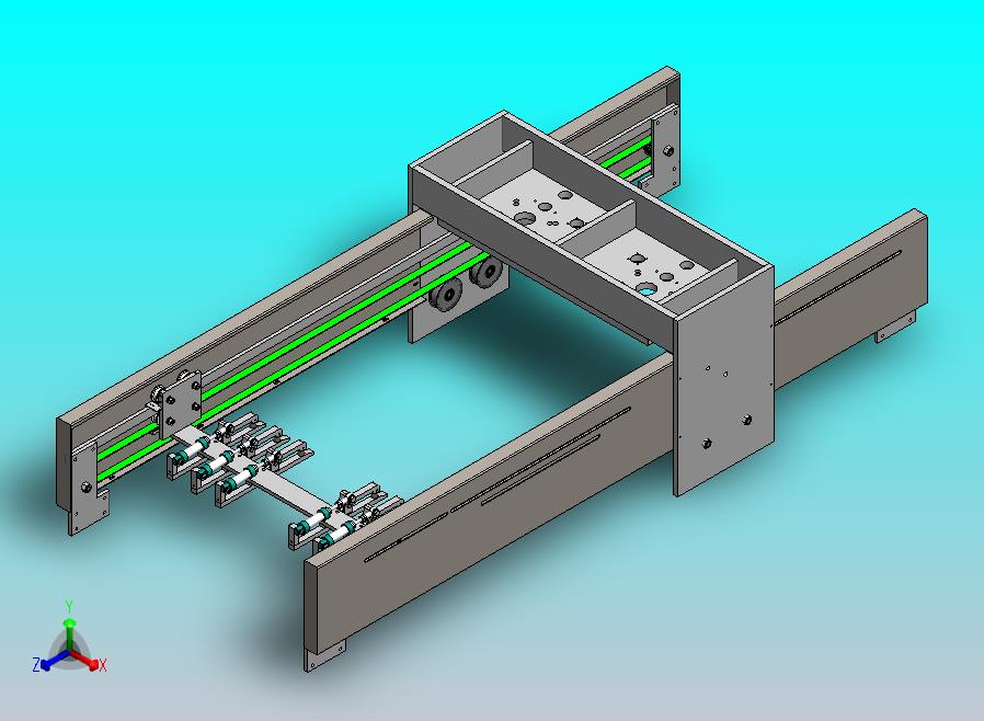 同步带输送的气动拉袋机构
