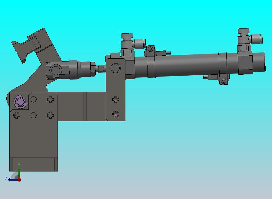 连杆机构的气动压紧机构
