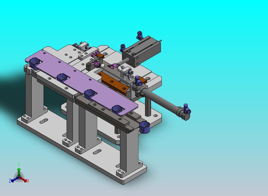 气缸的拨叉步进机构