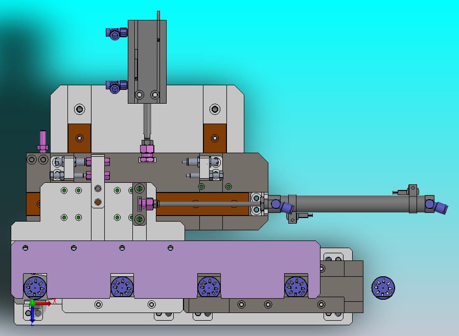 气缸的拨叉步进机构