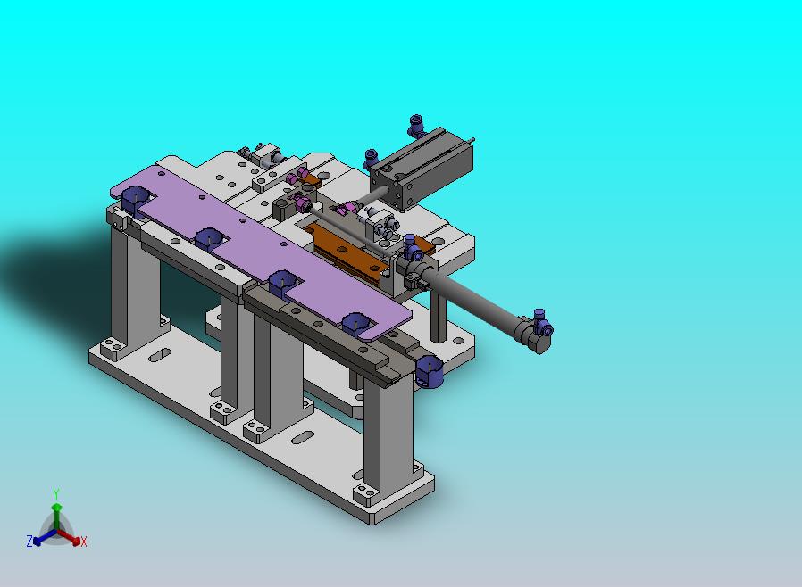 气缸的拨叉步进机构