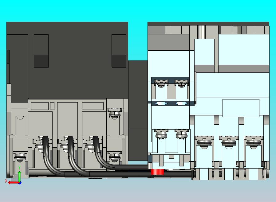 带热继电器的换向用双接触器