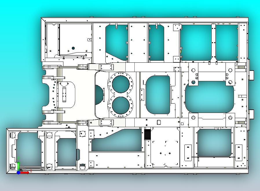 80吨液压挖掘机主平台结构