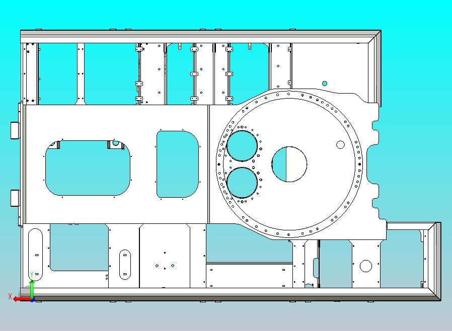 80吨液压挖掘机主平台结构
