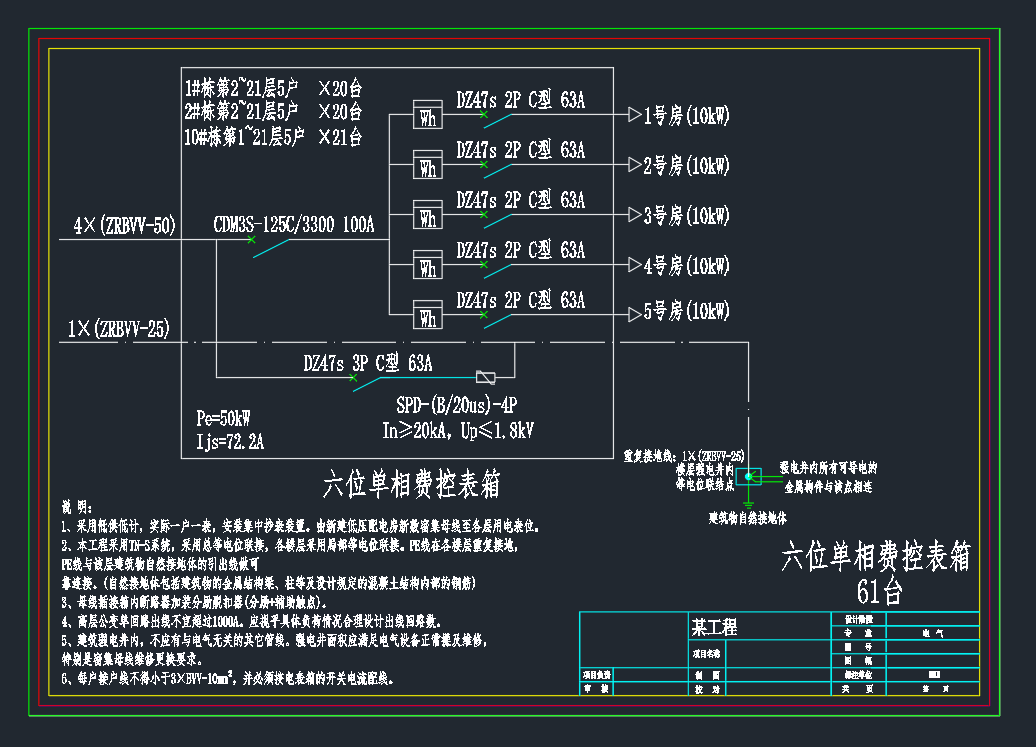 成套电气费控非金属表箱刀闸箱T接箱