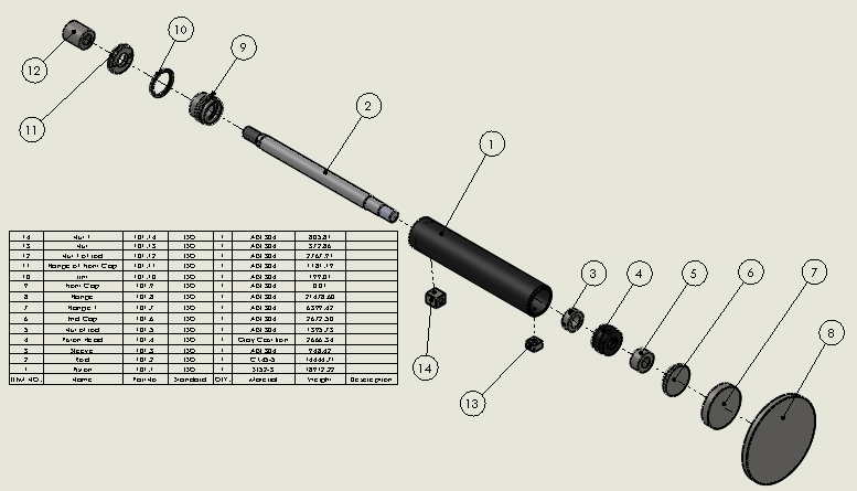 焊接式液压缸（带端盖法兰）110x56x427 mm