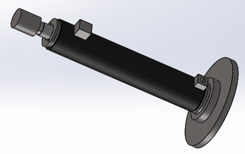 焊接式液压缸（带端盖法兰）110x56x427 mm