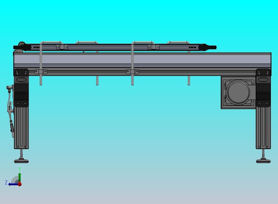 带挡停功能的滚筒输送机
