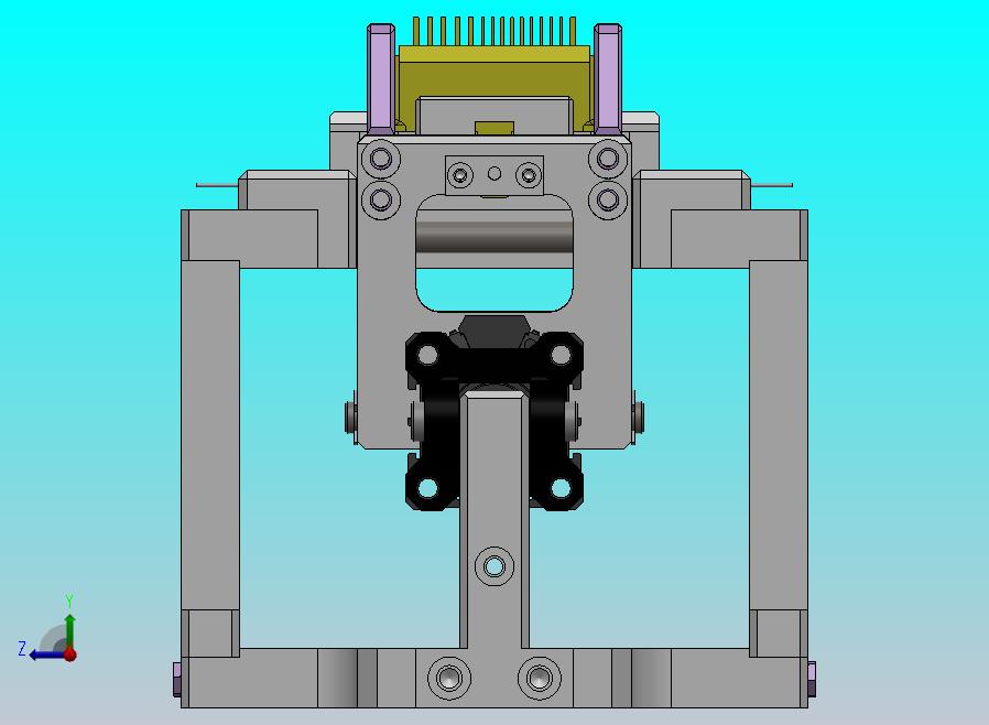 连杆机构的气动压紧机构