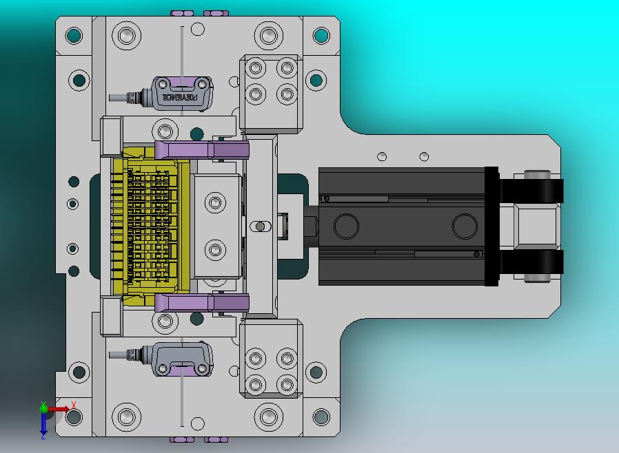 连杆机构的气动压紧机构