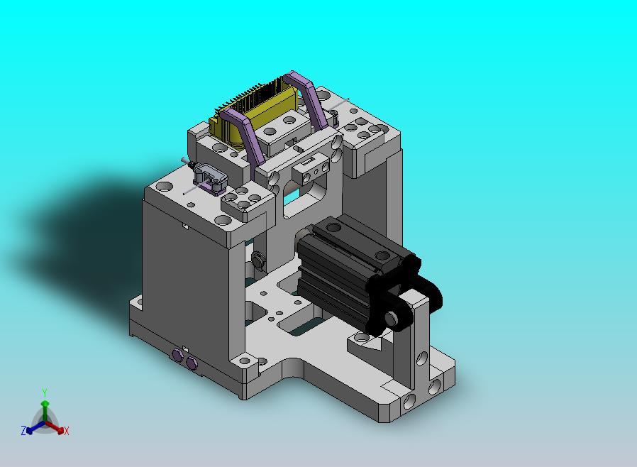 连杆机构的气动压紧机构