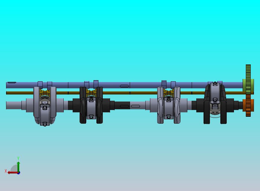 发动机曲轴_缸体