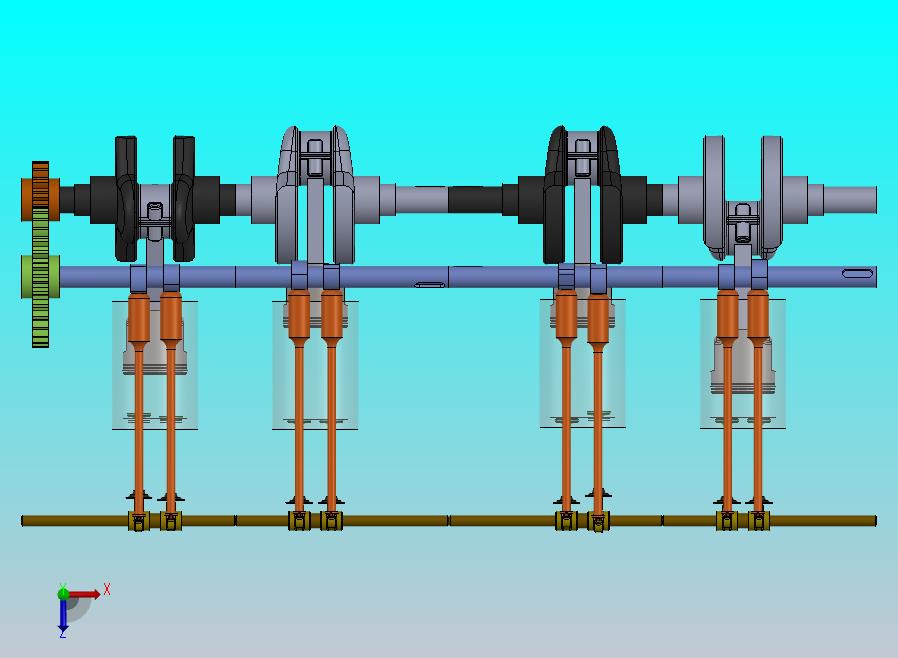 发动机曲轴_缸体