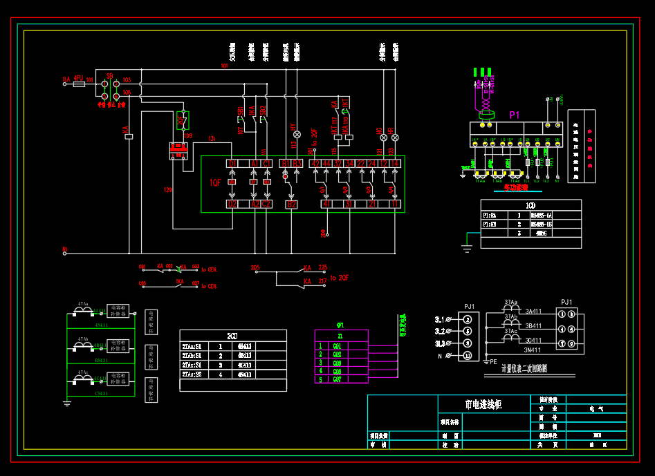 成套电气高低压柜深化图