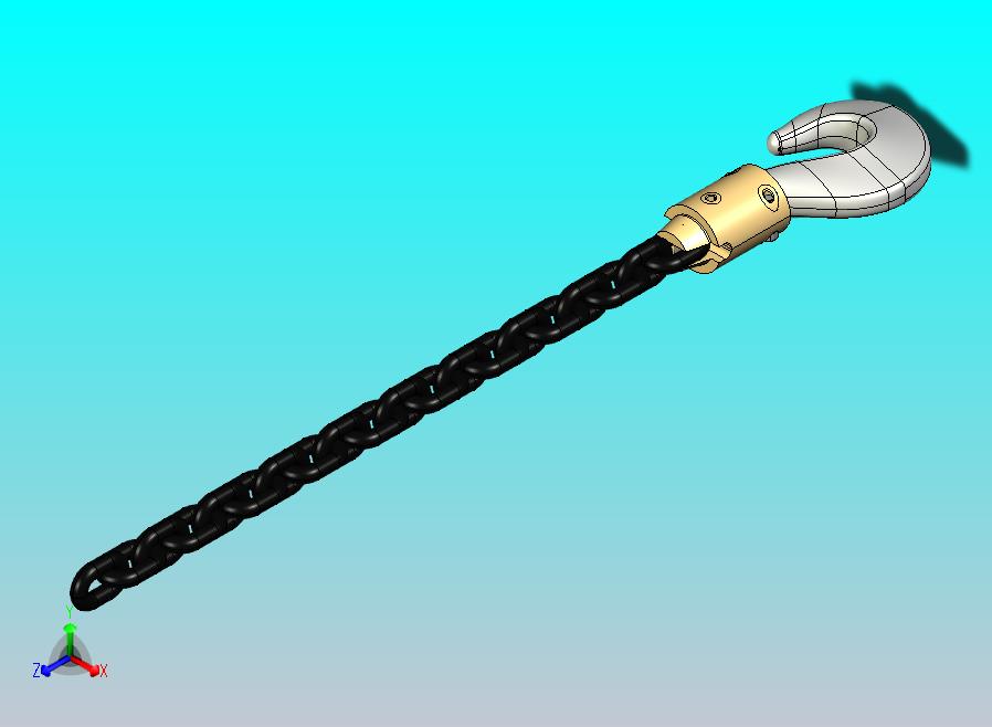 防扭转式旋转链钩