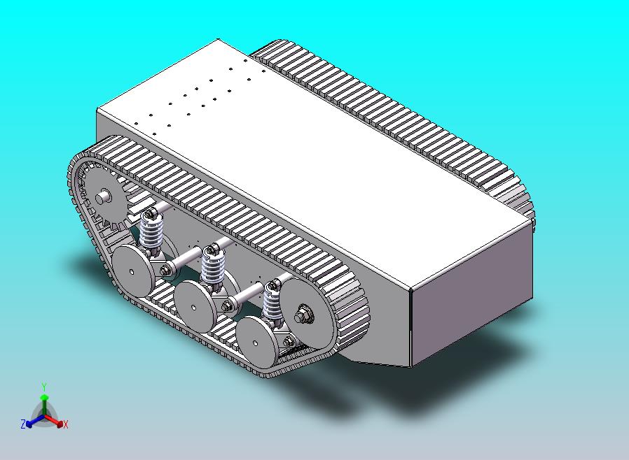 履带小车三维模型