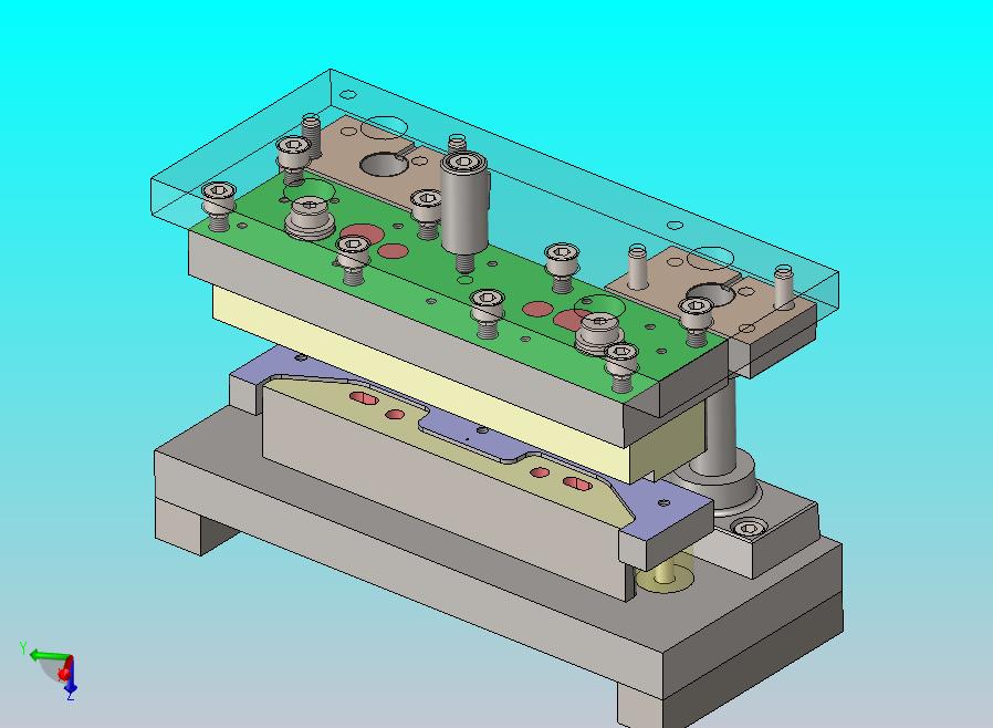 切边和冲孔模-L形件